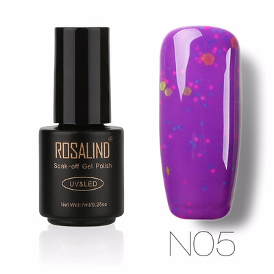 

ROSALIND Gel 1S 7ml N01-24 Cheese Series Nail Gel Polish UV LED Glitter Manicure Nail Art Semi Permanent Soak Off gel lacquer