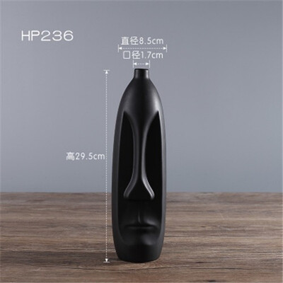 

Nordic creative abstract Human Face Decoration figurines ceramics flower vase home decorations accessories crafts