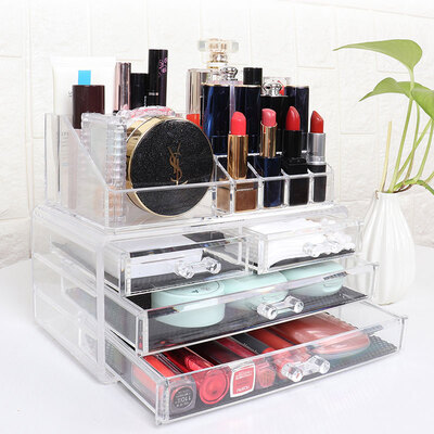

Dry-drawer desktop cosmetics storage box multi-purpose cosmetic case 2 sets