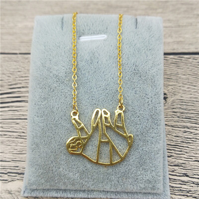

New Origami Sloth Necklace Trendy Style Sloth Pendant Necklace Gold Color Silver Color Pet Sloth Jewellery Women Charm Jewelery