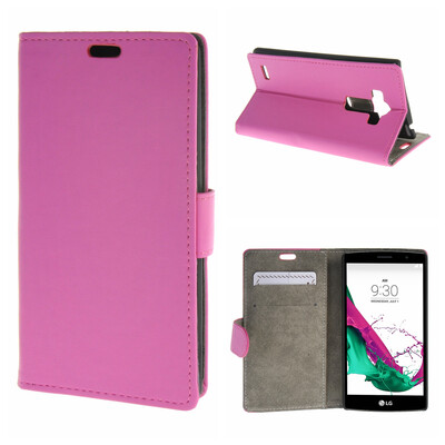 

MOONCASE ЧЕХОЛ ДЛЯ LG G4 Beat G4S Premium PU Flip Leather Wallet Card Holder Bracket Back Pouch Hot pink 02
