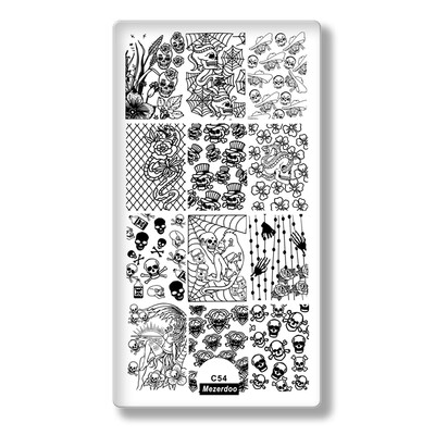 

Mezerdoo Summer Theme Rectangle Nail Stamping Plates Icecream Love Star Flower Pattern Nail Art Stamp Template Image Plate C56