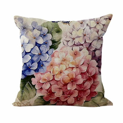 

18 18 inches 45 45cm Polyester Romantic Flower Pattern Cushion Cover Decorative Sofa Car Waist Square Pillow Case Pillowcase