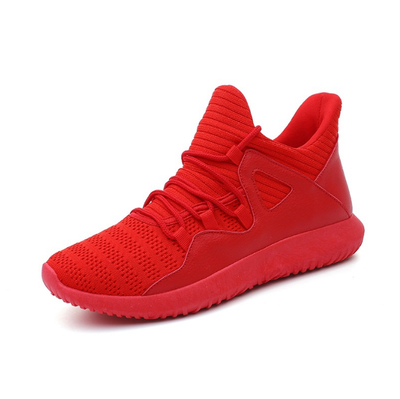 

2018 new men running shoes casual lace movement small red shoes large size fly weave men shoes