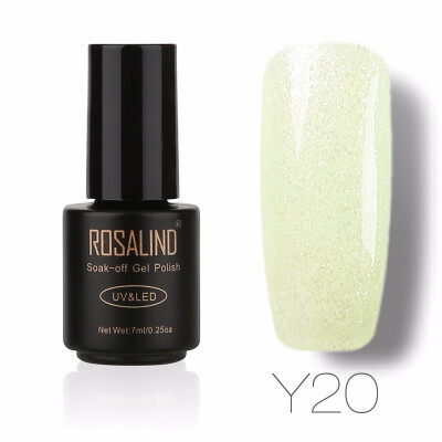 

ROSALIND Gel 1S 7ml Silver Diamond Nail Gel Polish Glitter Color UV LED Manicure Gel Varnish Top Base Coat Needed Nail Art