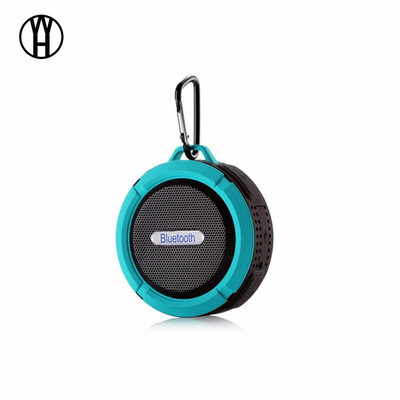 

WH C6 Mini Wireless Bluetooth Speaker Waterproof stereo Portable Hook Aluminum Handsfree TF Card Music Player Suction Cup for phon