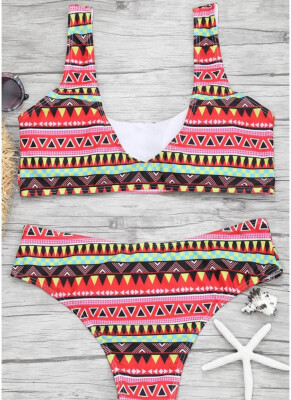 

2018 Women Color Block Bikini Set Push Up Padded Swimsuit Swimwear Bathing Suit