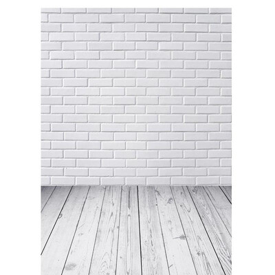 

White Brick Wall Photo Backdrop 57FT Vinyl Fabric Cloth Digital Printing Photo Background s-1112