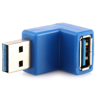

Shanze (SAMZHE) ZU3-04 USB3.0 Переходная головка для мужчин и женщин USB3.0 для мужчин и женщин 90-градусный адаптер AM к разъему AF