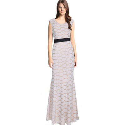 

Buenos Ninos Fashion Lace Mopping Big Swing Dress Embroidered Evening Party Vestidos