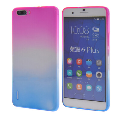 

MOONCASE Rainbow Series Soft Flexible Silicone Gel TPU Skin Shell Back Case Cover for Huawei Honor 6 Plus