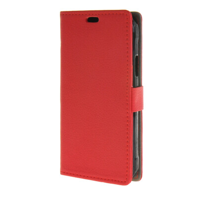 

MOONCASE Litch Skin Flip Leather Wallet Card Slot Stand Back Case Cover for Samsung Galaxy S6 Active G890 Red