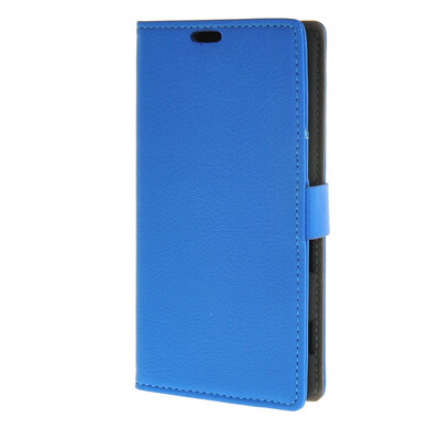 

MOONCASE Litch Skin Leather Card Slot Wallet Bracket Back чехол для Sony Xperia C4 Blue