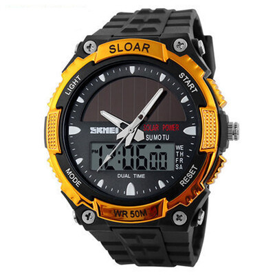 

SKMEI 0931 Mens Energy Solar Digital Military Waterproof Sport LED Watches