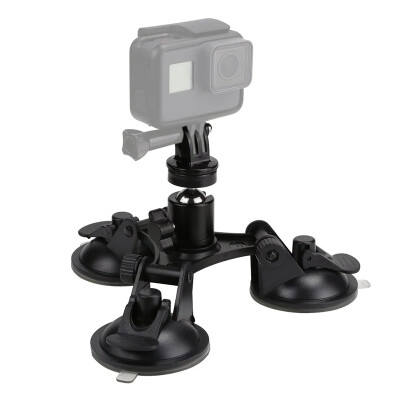 

Action Camera Triple Suction Cup Mount Sucker for GroPro Hero 5433 for Xiaomi Yi with Tripod Mount Adapter Action Camera Mount