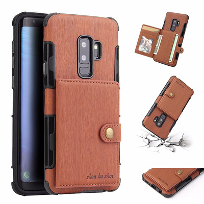 

SHS Phone Case For Samsung Galaxy S9S9 PlusJ5 2017 USJ7 2017 US Fashion Concise Leather Wire Drawing Multifunction