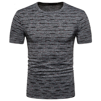 

JCCHENFS 2018 New Short Sleeve Men T-Shirt Fashion Striped O-Neck Streetwear Summer Short Tops Tees Fitness Mens Brand Clothing