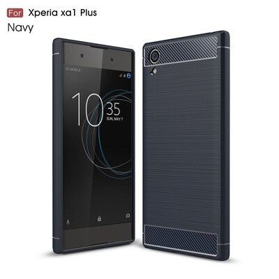 

Goowiiz Phone Case For Sony Xperia XA1XA1 Plus Fashion Slim Carbon Fiber TPU Soft Silicone Prevent falling