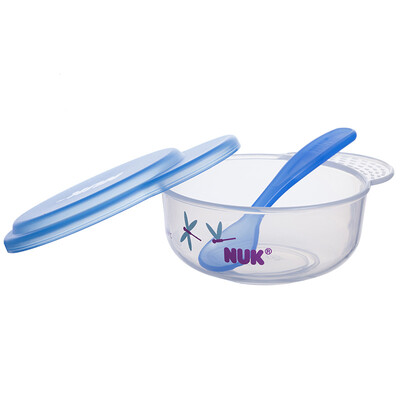 

German quality NUK baby bowl spoon tableware sets blue