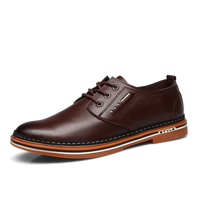 

Precentor Men&39s Leather Shoes Business Casual Shoes Men&39s England Band Low Low Board Shoes Men 5588 Brown 39 yards