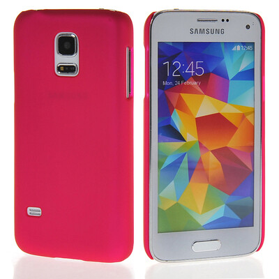 

MOONCASE Hard Rubberized Rubber Coating Devise Back чехол для Samsung Galaxy S5 Mini Hot pink