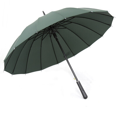 

Cmon 16 bone plain long handle automatic umbrella automatic umbrella men straight business long handle umbrella - dark green