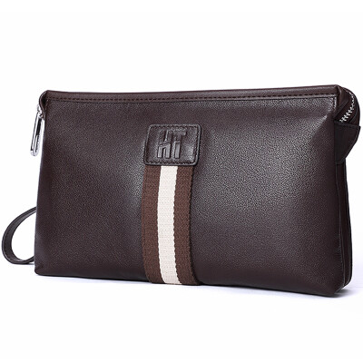 

Haotton (HAUTTON) QB140 multi-function wallet leather wallet long wallet business casual men's hand bag couple models card package black