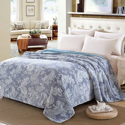 

Royal cotton cottage crystal super soft double blanket blanket bed ultra-ultra-soft coral cashmere France cashmere flannel blanket blue 200 * 230cm