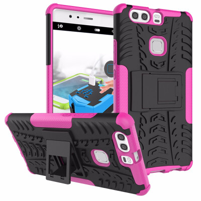 

Goowiiz Phone Case For Huawei P9P9 Plus Armor Tire Texture Rugged Protection PCTPU Silicone