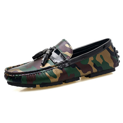 

Men camouflage loafers flats driving shoes for men