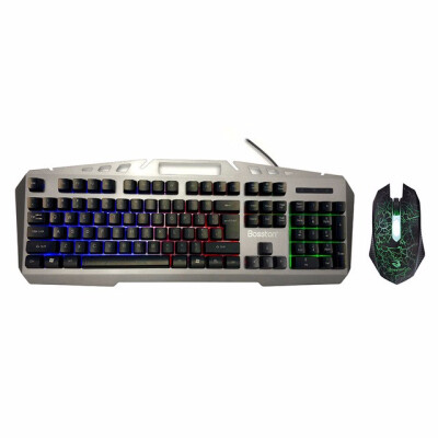 

Bosston 8350 Mechanical Feel USB Wired Backlight 104 Keys Gaming Keyboard&Mouse Set with phone holder