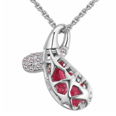 

High Quality Austrian Crystal Jewelry Necklaces Pendant Chokers Short Chain Necklace For Women Fruit Shape Accessories 28019