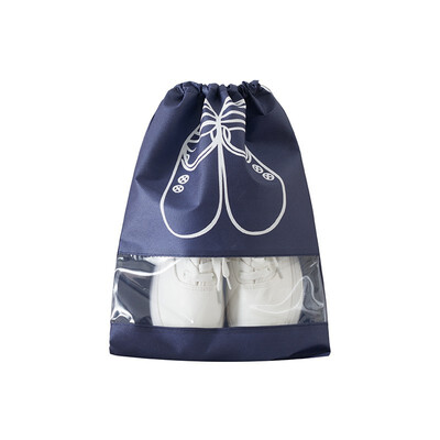 

YINUO Waterproof Shoes Storage Bag Pouch Portable Travel Organizer Drawstring Bag Cover Non-Woven Laundry Organizer &L Size