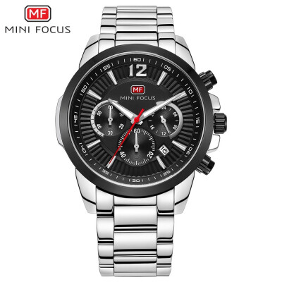 

MINI FOCUS Brand Men Stainless Steel Strap Sports Quartz Watch MF0087G