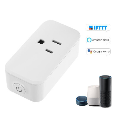

Mini WIFI Smart Socket Compact Size Rectangle Style with Bulgy OnOff Button Smart alex-a Outlet Support APP Remote Control Timing