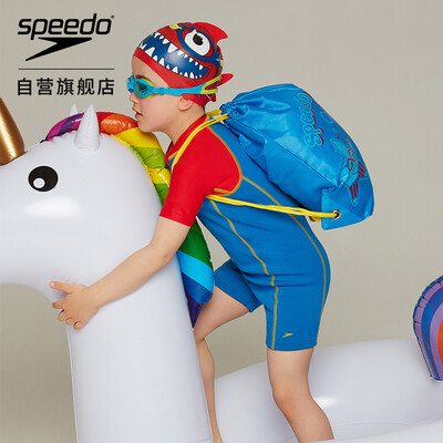 

Speedospeed ratio 877090 Ocean Q team snorkeling play water soft anti-chlorine safety infant sunscreen swimsuit 877090B420 blue red 6YRS