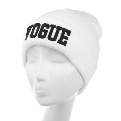 

Fashion Cuffs Winter Beanie Hip-Hop Hat Gorro VOGUE Sport Beanie Cap Women Knitted Wool Cap Winter Mens Skully Hats