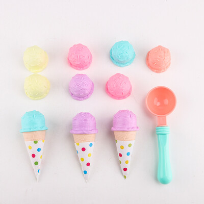 

BOOM LIGHT Kids Pretend Play Kitchen Toy Cake Ice Cream ToyIce Cream Puzzle DIY Combination Suit XG1-15B