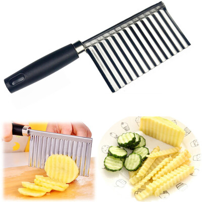 

New Arrival Stainless Steel wavy edged kitchen knife cutter for Vegetable Fruit Cutting Peeler potato slicer cooking tools