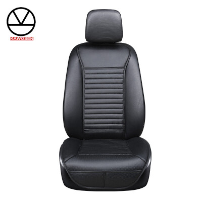 

KAWOSEN PU leather Car Seat Cushion 1 PCS Breathable Universal Four Seasons Interior Front Seat Protector or Car Seat Cover Rated