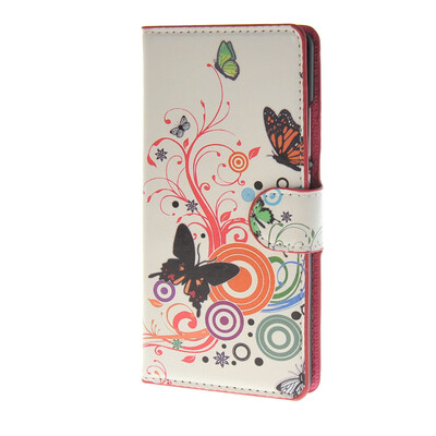 

MOONCASE Butterfly style Leather Side Flip Wallet Card Slot Stand Pouch ЧЕХОЛ ДЛЯ Huawei Ascend P8