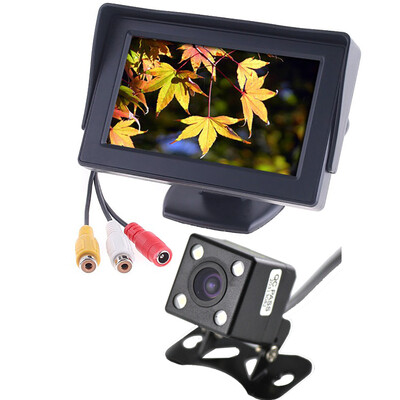 

CCD Waterproof Vehicle Camera43 Inch TFT LCD Car Monitor parking montitor Universal HD Car Rear Back Up Reverse Camera