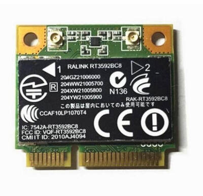 

Wireless Adapter Card forRalink RT3592 RT3592BC8 300Mbps 80211 abgn Half Mini PCIE Bluetooth 30 For HP Laptop 63081-001