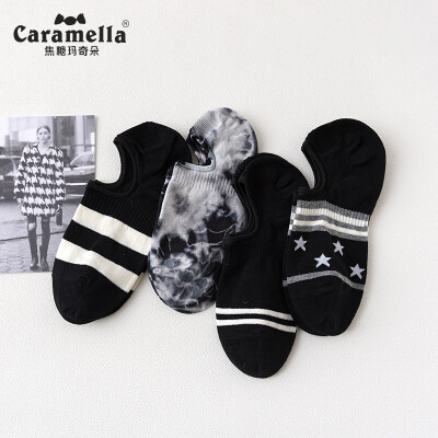 

Caramella summer thin section mens invisible socks casual sports short socks breathable shallow mouth cotton socks 53464 dark gray code