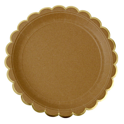 

FANLUS Disposable Tableware Dishes Cups Napkin Kraft Paper Decoration Supplies Retro Dinner Party Wedding Party