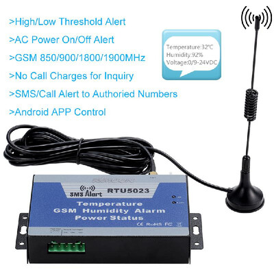 

KKmoon GSM SMS Alarm System Temperature Humidity Power Status Monitoring Support Android APP Control 850 900 1800 1900MHz