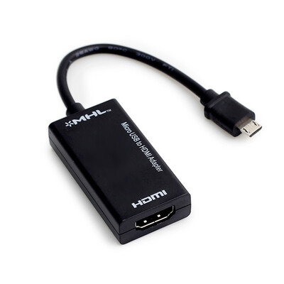 

MHL Micro USB to HDMI Female Video Converter Adapter Cable Charge your smartphone while Its in use with the charger
