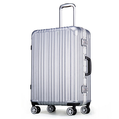 

Carany aluminum frame trolley case 20 inch universal wheel suitcase wear resistant anti-fall luggage CX8622-20 rose gold