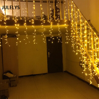 

JULELYS 10 x 15M 480 Bulbs LED Curtain Wedding Lights Hotel Outdoor Christmas Garland Window Lights Decoration For Holiday