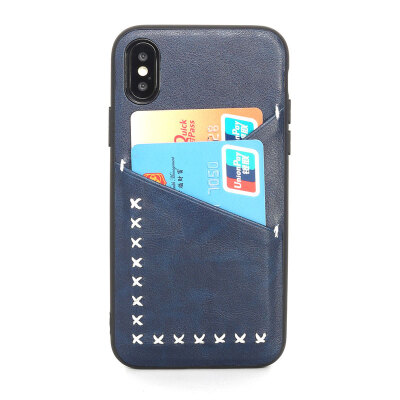 

Iphone X Fashion Simple Card Business Leather Phone Cases iPhone78plus